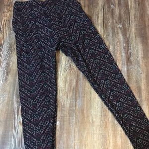 OS Lularoe Valentine’s Leggings~Black